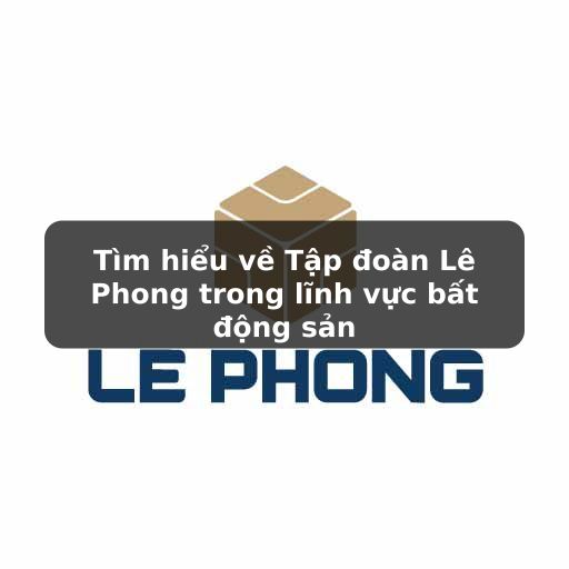 Thông tin chi tiết về chủ đầu tư Lê Phong