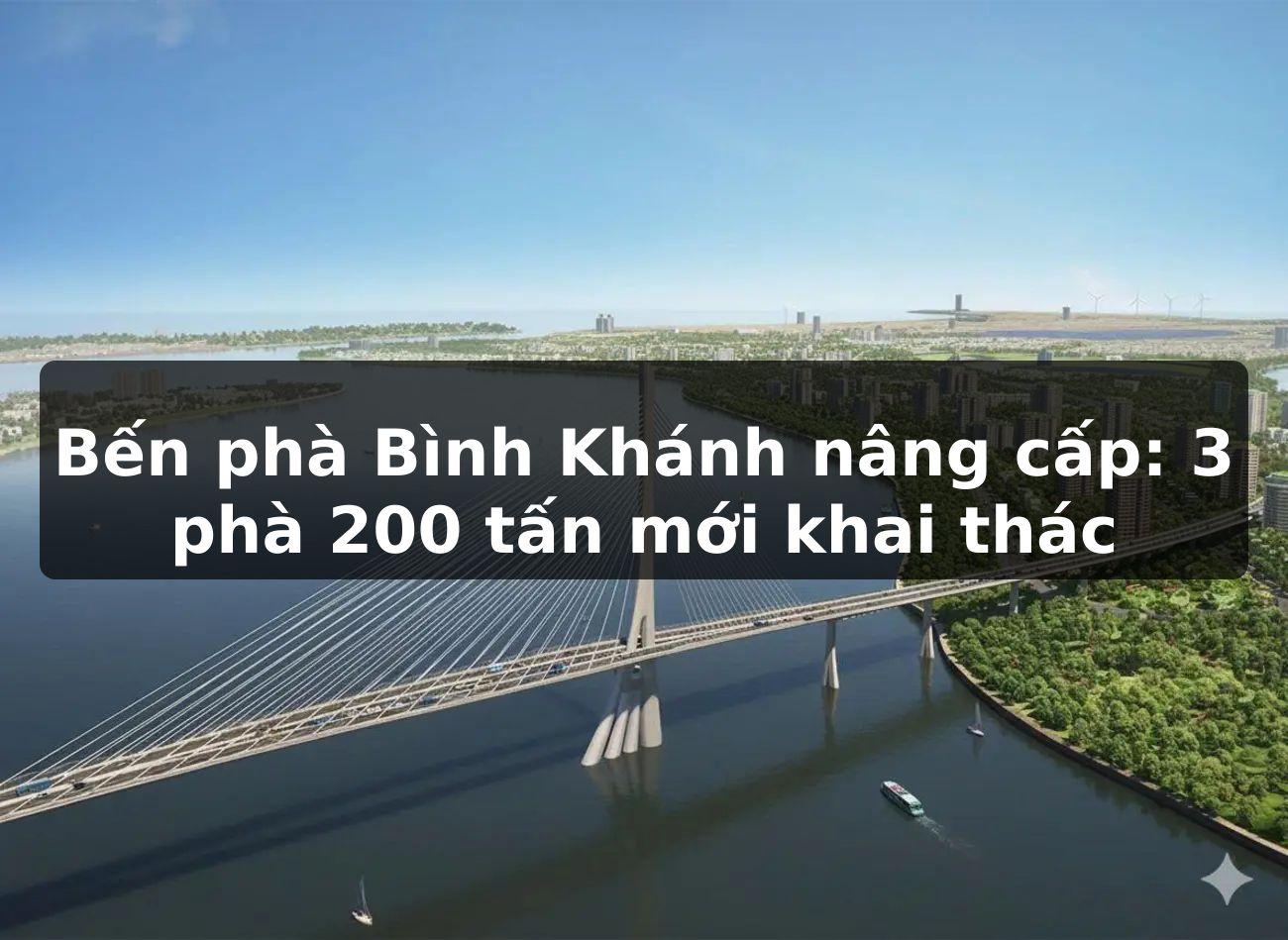 Bến phà Bình Khánh nâng cấp: 3 phà 200 tấn mới khai thác