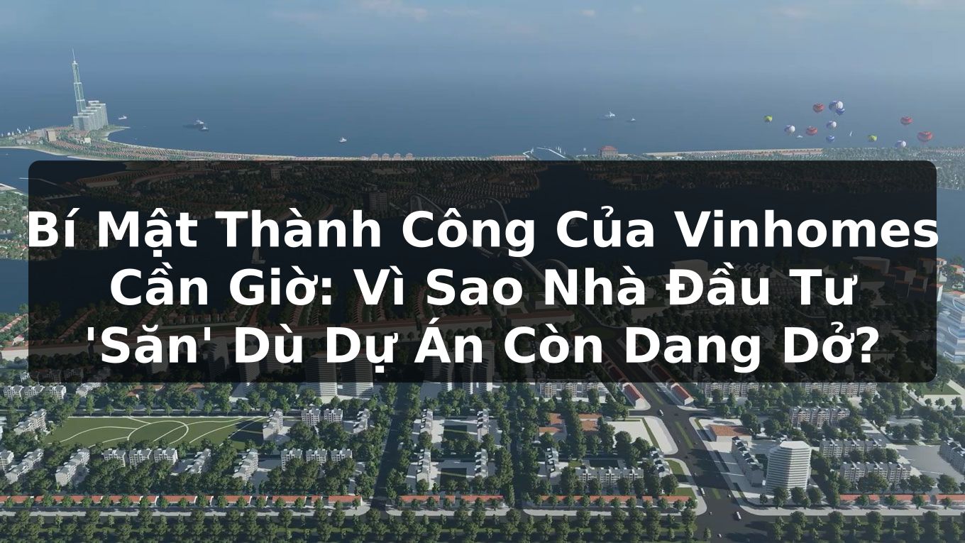 Bí Mật Thành Công Của Vinhomes Cần Giờ: Vì Sao Nhà Đầu Tư 'Săn' Dù Dự Án Còn Dang Dở?