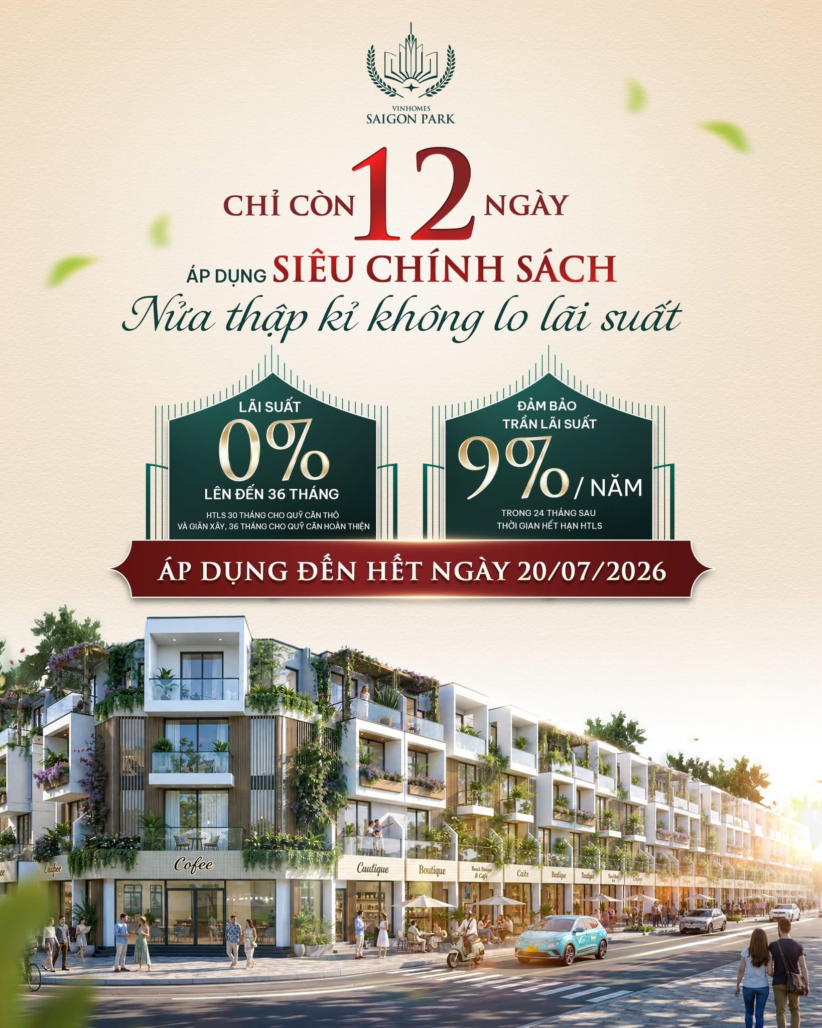 Mua nhà Vinhomes Hóc Môn trả góp, hỗ trợ lãi suất tới 5 năm