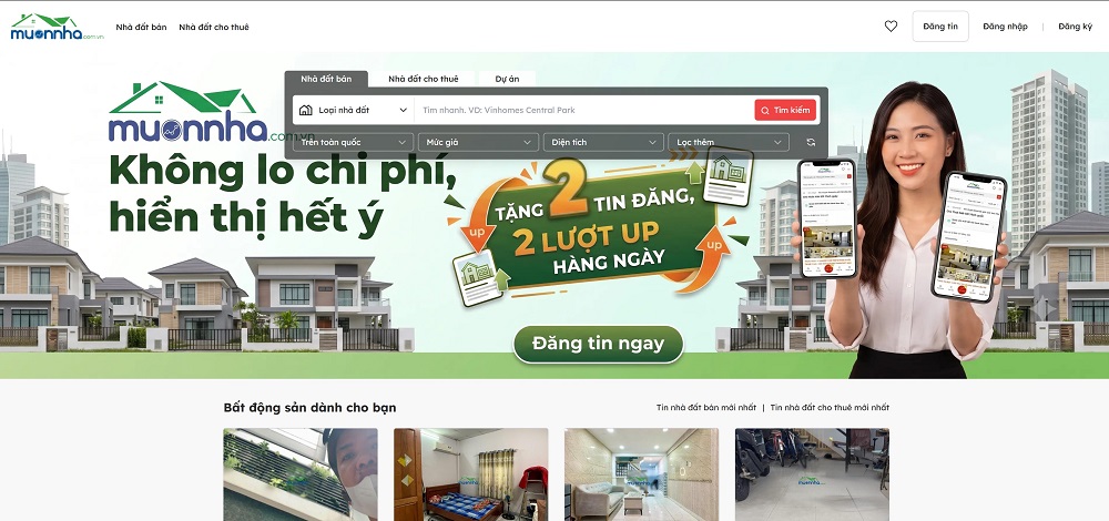 Cách dùng gói tin VIP để bán nhà nhanh hơn tại MuonNha.com.vn