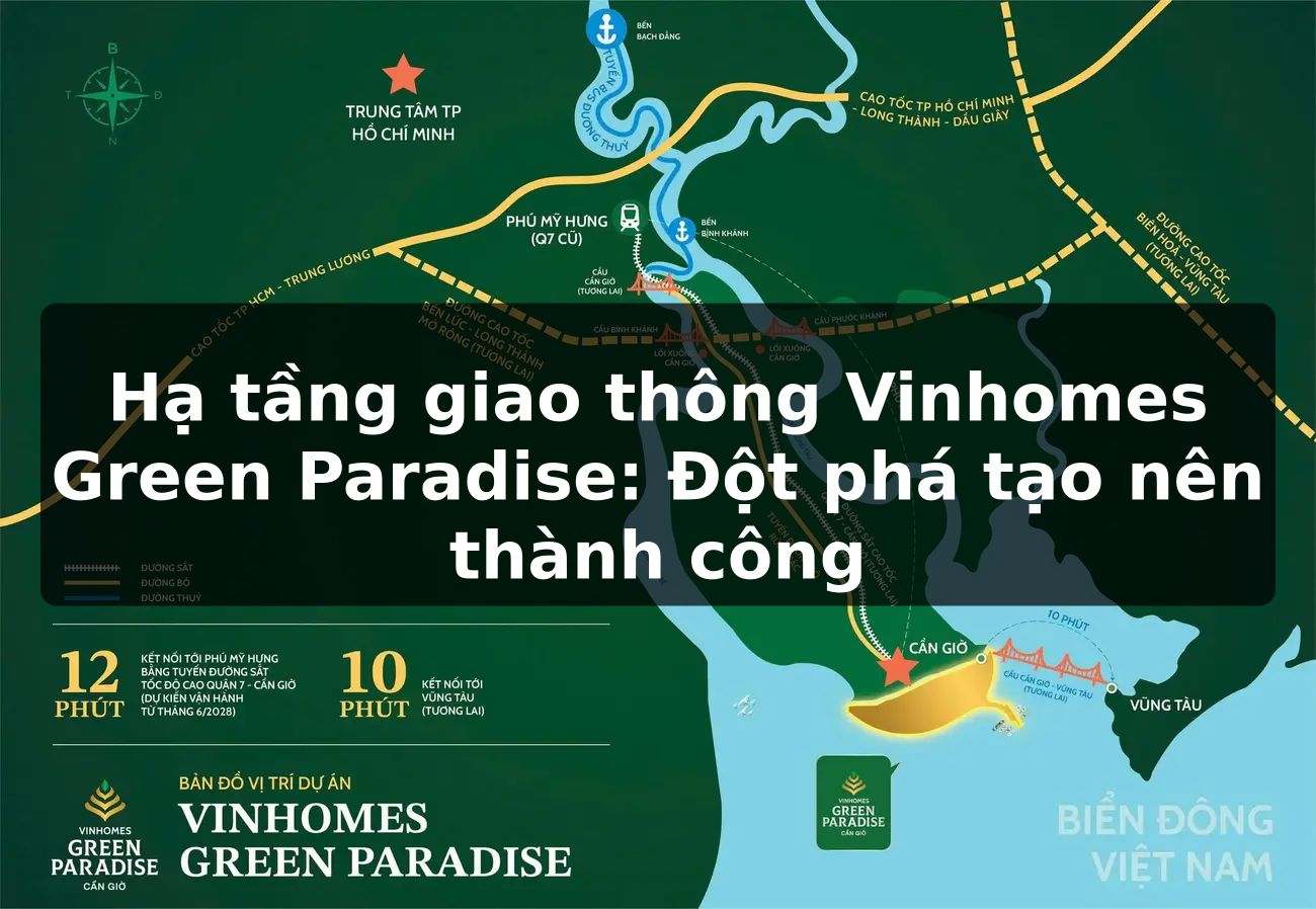 Hạ tầng giao thông Vinhomes Green Paradise: Đột phá tạo nên thành công