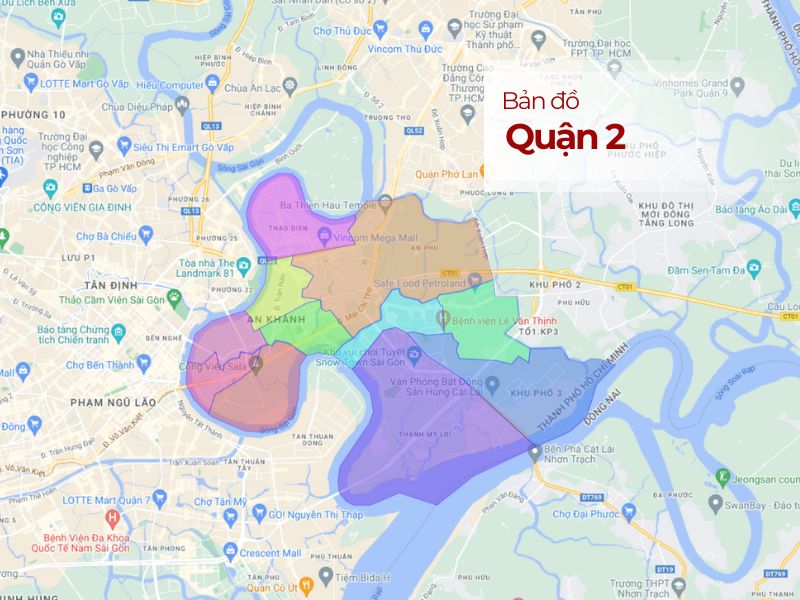 Quận 2: Bản đồ, Vị trí & Tiện ích Sống