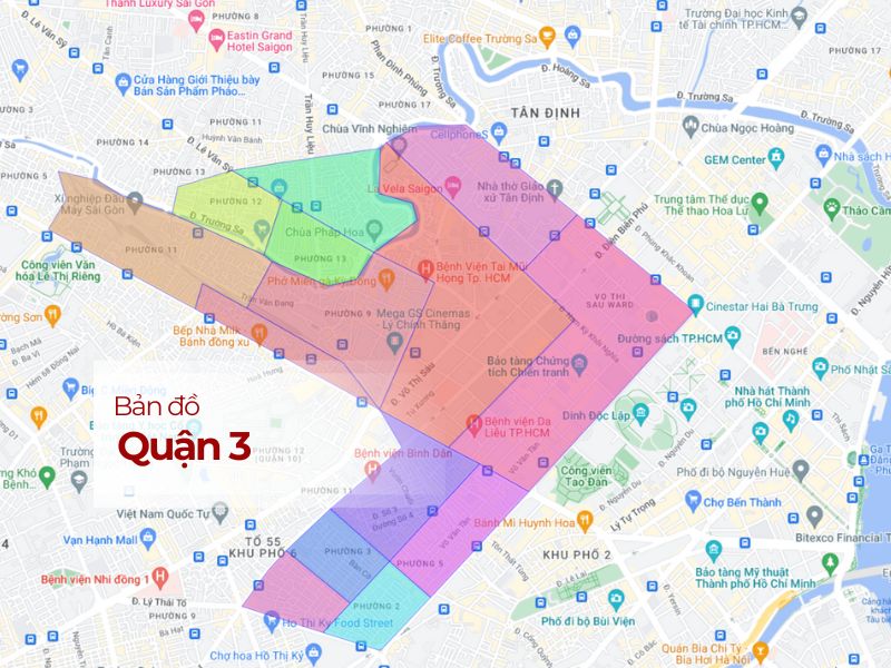 Quận 3: Bản đồ, Vị trí & Tiện ích Sống