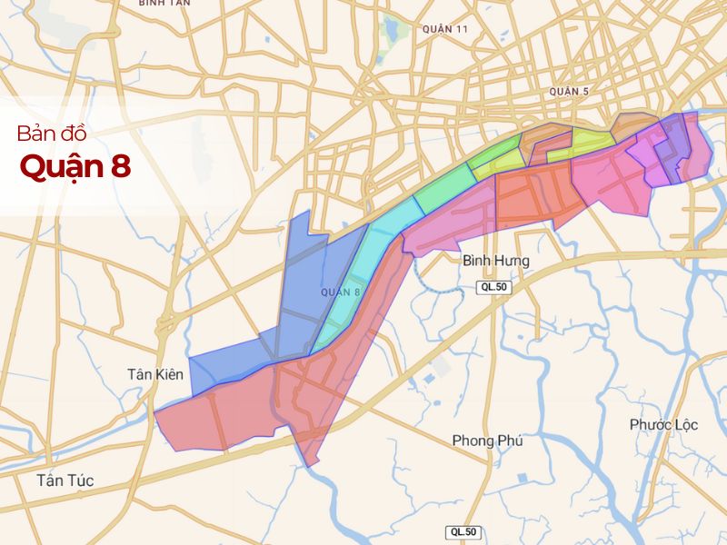 Quận 8: Bản đồ sống, giá cả & tiềm năng 2024
