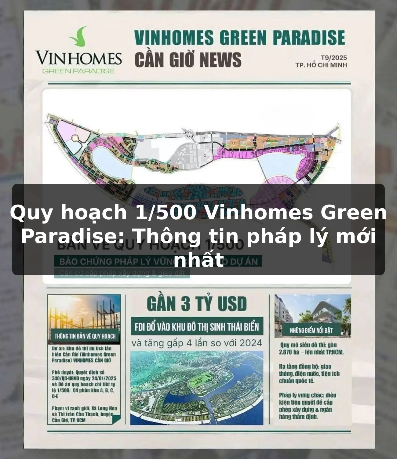 Quy hoạch 1/500 Vinhomes Green Paradise: Thông tin pháp lý mới nhất