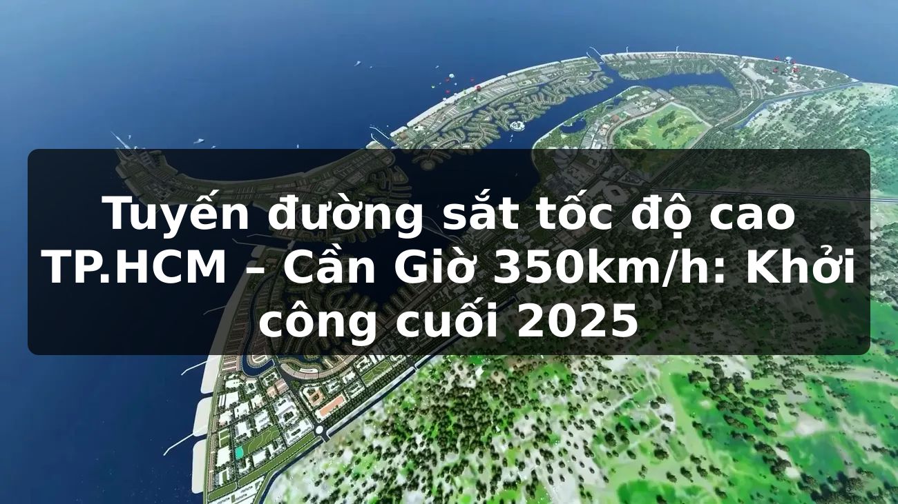 Tuyến đường sắt tốc độ cao TP.HCM – Cần Giờ 350km/h: Khởi công cuối 2025