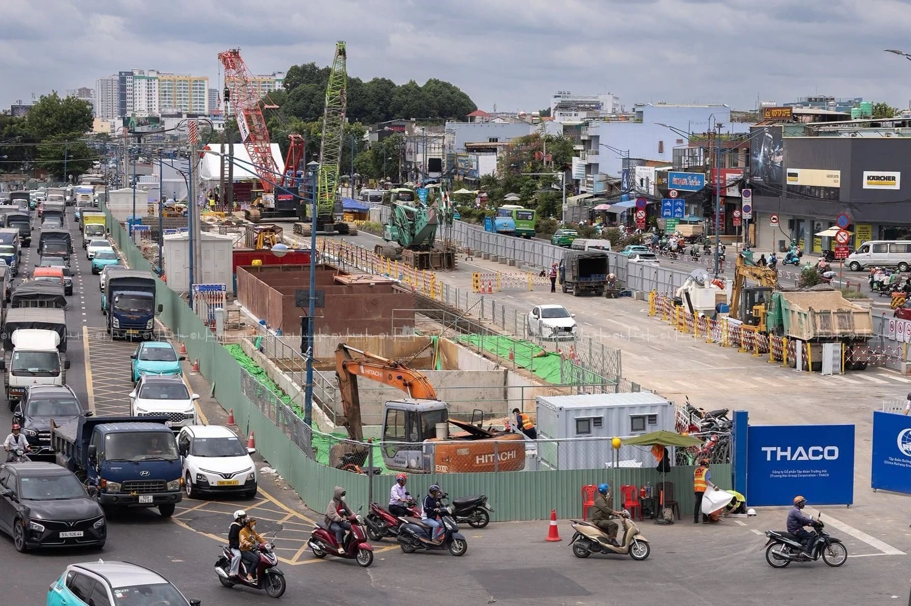 Metro Số 2 Bến Thành - Tham Lương bắt đầu xây ga ngầm đầu tiên
