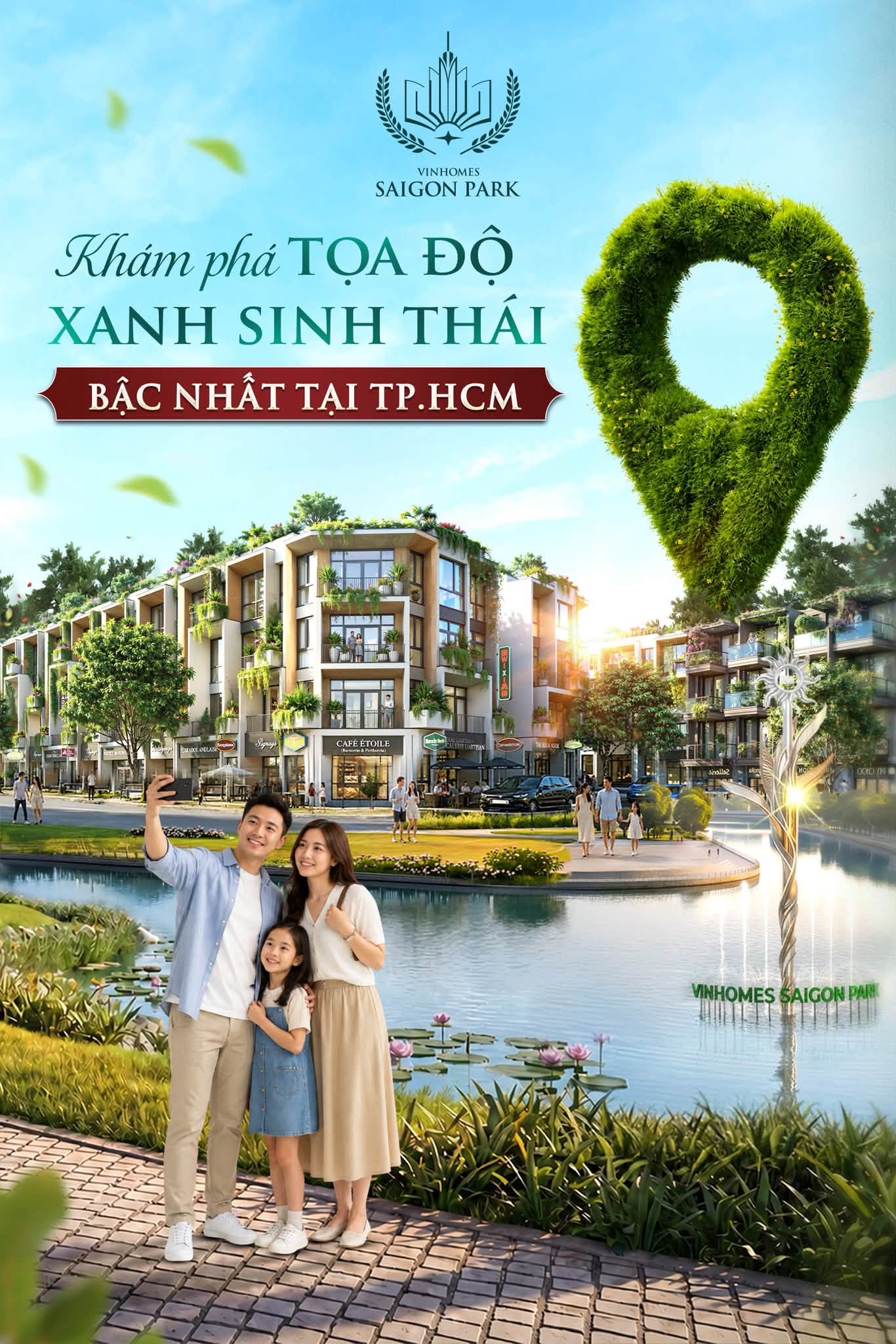 Vinhomes Hóc Môn: Nhà ở xanh, không gian sống thoáng đãng phía Tây Bắc